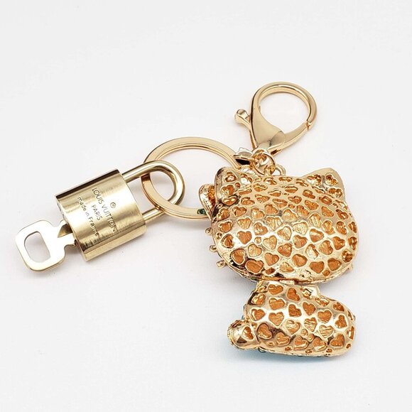 100% Auth Louis Vuitton Lock & Key with unbranded Bagcharm, Keycharm, Keychain - Picture 3 of 8